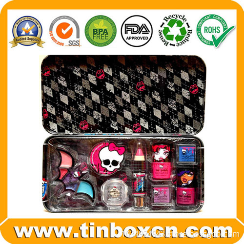 Metal Cosmetic Tin Box For Eye Shadow/Blusher/Fake Tan